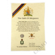 RAMC Royal Army Medical Corps Oath Of Allegiance Certificate